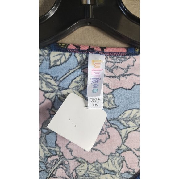 Lularoe XXS Pink Floral Crew Neck Shirt - Short Sleeve Polyester/Spandex Top - Picture 14 of 14